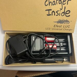 Efest LUC LCD Universal Charger with Batteries